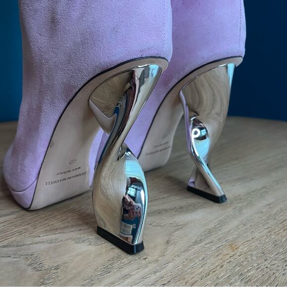 Brandon Maxwell Suede Structural Mirror Heel Knee High Boots Women’s Size 40/10 - Picture 5 of 11